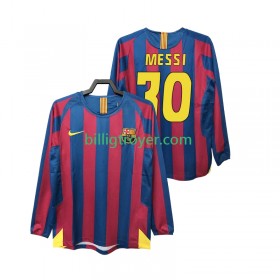 Billige Fotballdrakter FC Barcelona Lionel Messi 30 2006 Retro Hjemmedraktsett 2005 Langermet